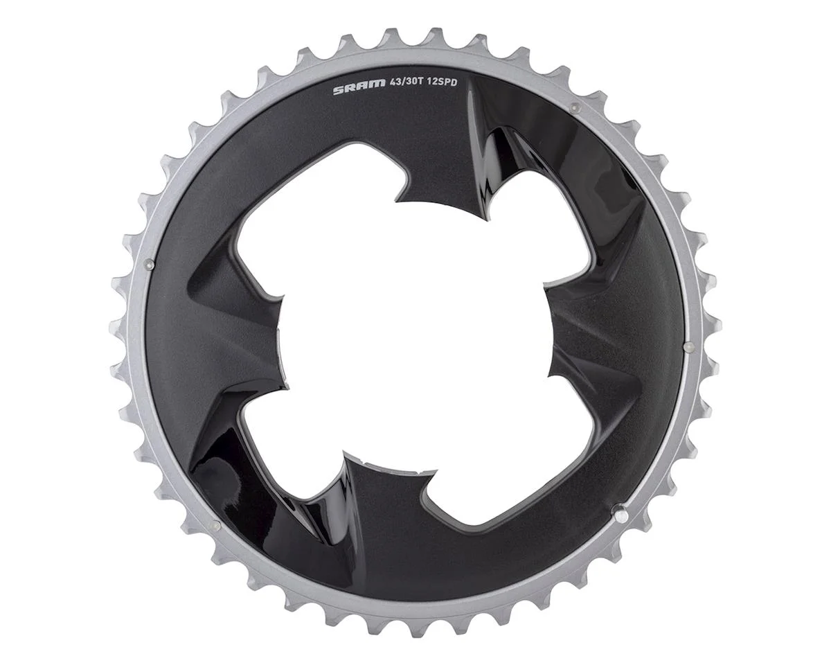 SRAM Force Wide AXS Chainrings (Polar Grey) (2 x 12 Speed) (94mm BCD) (Outer) (43T)